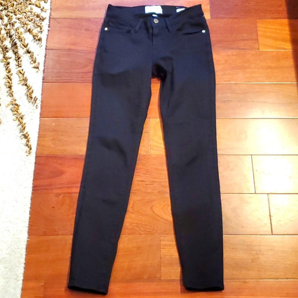 Frame denim skinny black jeans